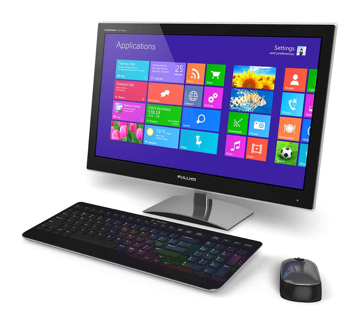 Windows monitor mouse and keyboard